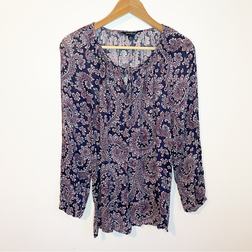 Lucky Brand Large Paisley Print Top 57